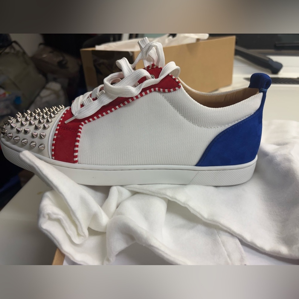 Christian Louboutin Louis Junior Spikes Multi-Color Sneakers